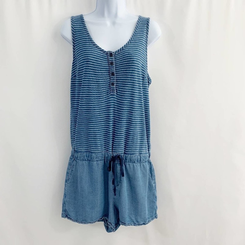 Splendid Chambray Sleeveless Romper L